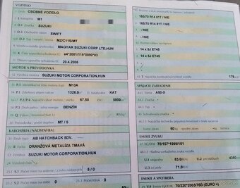 Suzuki SWIFT 1.3 2008 predám motor M13A, DVERE, RIADENIE a - 2