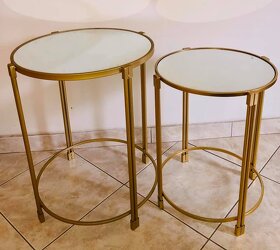 Glamour zlate stoliky, sada 2ks - maly a velky - 35% - 2