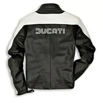 Ducati-Moto-Kožená Bunda 3 Colour Stripes Osobne Aj Poštou - 2