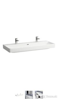 Umývadlo Laufen Pro S 120x46 cm dva otvory pre batériu - 2