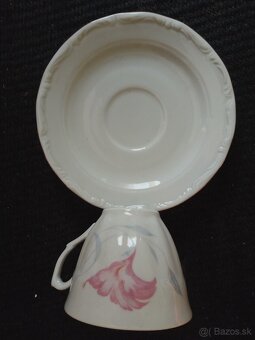 suprava kavova/cajova ruzove kvety - 2
