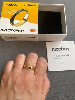 Platobný prsteň Niceboy one titanum gold - NOVÝ - 2