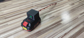 Adaptér batérie parkside 20V s voltmetrom + vypínač - 2