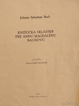 Predám brožúru Knižočka skladieb pre A.M. Bachovú - 2