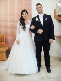 Romantické svadobné šaty s vlečkou - 2
