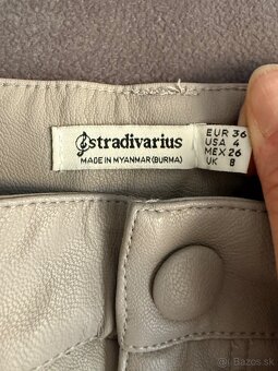 Stradivarius kremove kozene nohavice, velkost S - 2