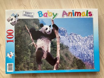 Nové detské zvieracie puzzle panda v prírode - 2