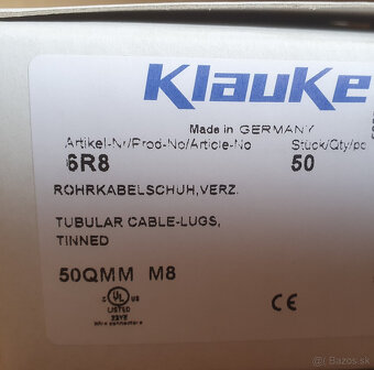 Klauke kl50/8 6r8 lisovacie káblove oko - 2