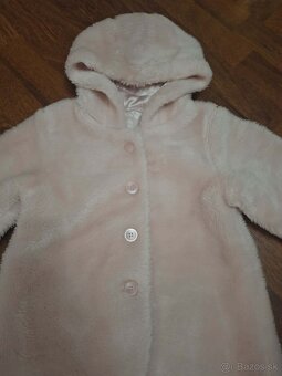 Kožušinkový kabátik - bledoružový - 2