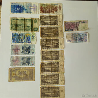 Československé staré bankovky - 2