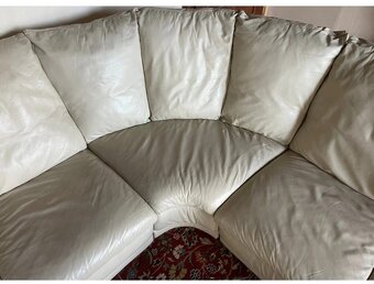 Moderní rohová kožená sedací souprava, 2663 - 2