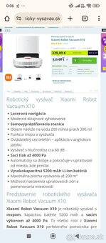 Predám ako nový robotický vysávač xiaomi mop C10 - 2