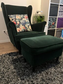 Ikea kreslo s podnozkou - 2