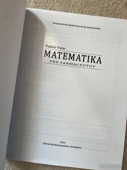 MATEMATIKA pre farmaceutov - 2