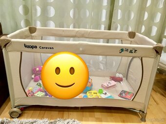 Cestovná skladacia postielka ZOPA Caravan Baby Beige - 2