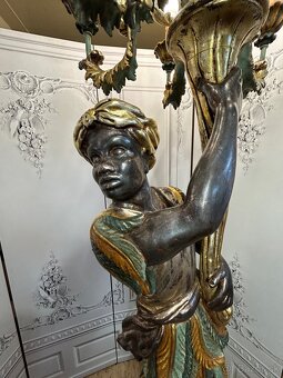 Luxusná figúrková lampa “Blackamoor” - 2