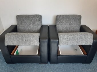 2x kreslá s úložným priestorom (YAGMUR) - 2