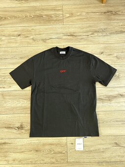 Off White tričko (čiernočervené) - 2
