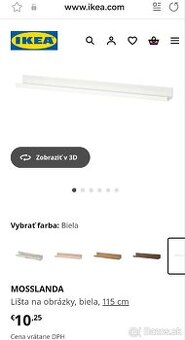 Predám poličku/lištu na obrazy MOSSLAND IKEA - 2