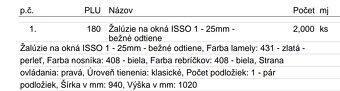 Žalúzie na okná ISSO 1 - 25mm - 2
