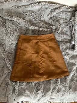 Semišová hnedá sukňa - 2