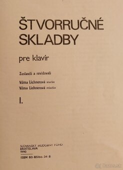 Predám brožúru Štvorručné skladby - 2