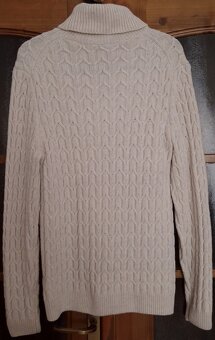 Pánsky sveter s rolákom Esprit béžový veľkosť M - 2