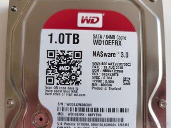 WD RED 1TB, 3,5", 5400rpm, 64 MB Cache, SATA III - 2