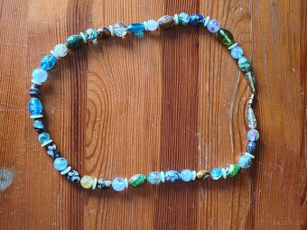 Retro skleněné korále millefiory - 2