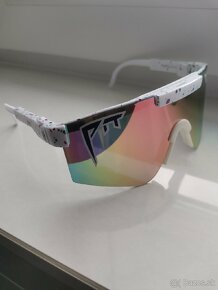 Športové slnečné okuliare Pit Viper (biele-ružové sklo) - 2