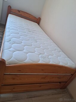Masivna posteľ s madracou 90x200 - 2