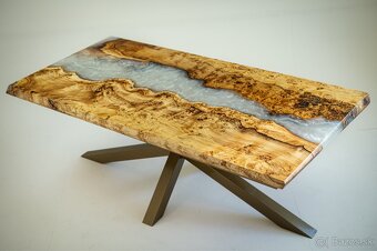 jedálenský stôl epoxidový stôl masívny stôl - 2