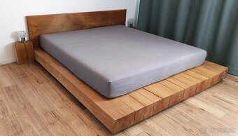 Manželská posteľ, masív dub - 2