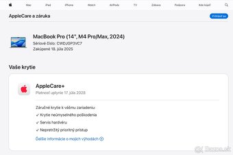MacBook Pro 14" M4 Pro 24GB RAM 1TB SSD s AppleCare+ do 202 - 2