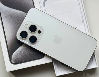 iPhone 15 Pro White Titanium BATERIE 100% TOP - 2