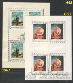 Poštové známky, filatelia: ČSSR 1945-92, aršíky - Umenie - 2