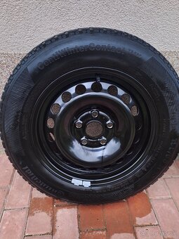 4x Zimné pneu Continental 195/65 R15 T + disky (cca 5mm) - 2