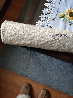 Koberec biely ručne tkaný - 2