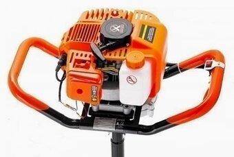 Motorový pôdny zemný vrták jamkovač + vrtáky + olej - 2