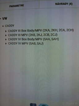 Listove pružiny pera zadne Caddy - 2