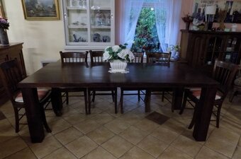 Jedálenský stôl dubový masív - 2