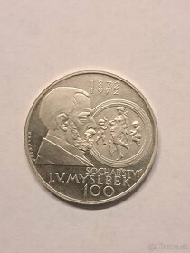 Predam  medaillu 100 korun rok 1974 Myslbek - 2