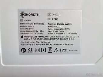 Elektronická tlakoterapia a lymfodrenáž LTM560 - 2