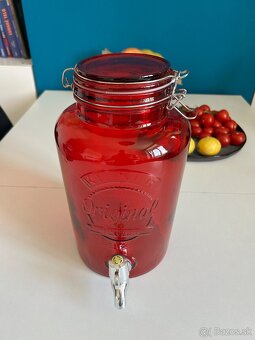 Sklenená nádoba na vodu/limonádu 5L + stojan - 2