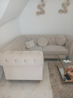 Predávam sedačku chesterfild velvet - 2