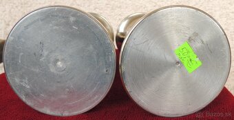 Párové svietniky kovové postriebrené Art Deco - 2