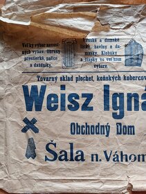 Stará reklamná nákupná taška Weisz Ignácz - 2