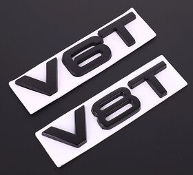 Napis logo znak AUDI V6T V8T na blatniky - 2