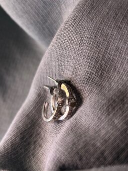 ✨ Elegantné strieborné náušnice s kamienkami - 2