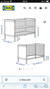 Detska Ikea postielka. - 2